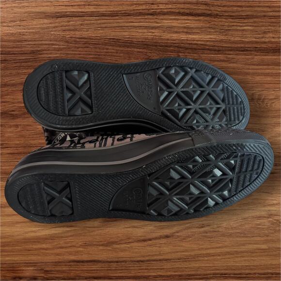 Converse Chuck Taylor All Star Hi Rock Script Print Sz 5W - Picture 7 of 9